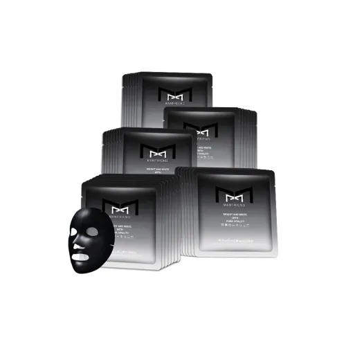 MANFRIEND Мужская маска для лица с ниацинамидом Осветляющая Отбеливающая Контроль жирности Увеличение яркости Осветление темных пятен 10 шт. Коробка