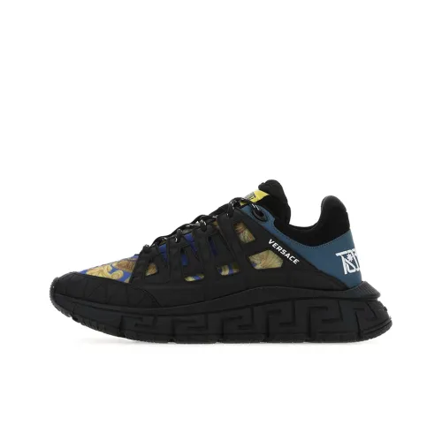 VERSACE Trigreca Medusa WENYIFUXING Низкий Топ Повседневная Обувь Мужская Черная