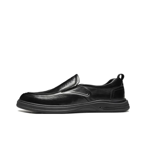 ST SAT Лоферы с резиновым подошвой черные мужские