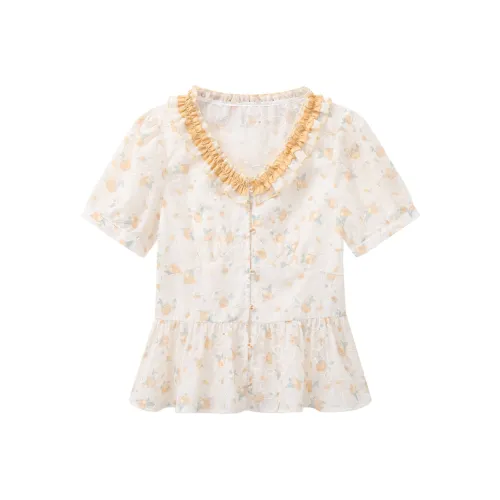 Another alley Светло-абрикосовые Женские Рубашки