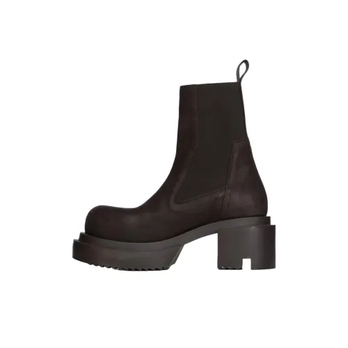 RICK OWENS совместный бренд RO Beatle Bogun Короткий Челси 6 см Мужской Коричневый