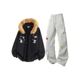 Чёрные + Светло-серые штаны