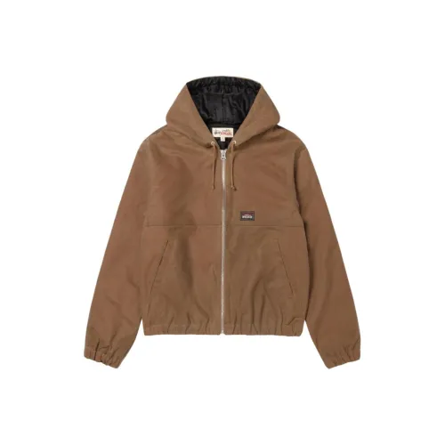 Stussy FW25 WAXED COTTON Work JACKET Unisex Stussy FW25 ВАКСОВАННЫЙ Хлопок Work Куртка Унисекс