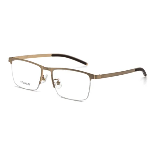 Xiao Luo Di Титановый сплав Оправа «брови» Оправы для очков Мужской Кофейное золото