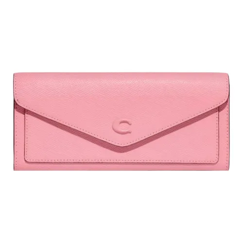 COACH Wyn Marble Pattern Кожа Клатч Кошелек Маленький Женский Розовый