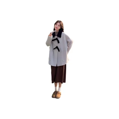 Gentle welcome Светло-серый Женский пальто