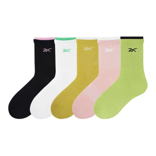 Reebok 5 пар Смешанные цветовые женские носки MID до икры