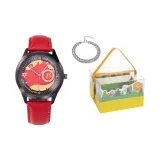 Цветной Python Рифляный Четырех-Шиповый Кварцевый Часы, Коробка