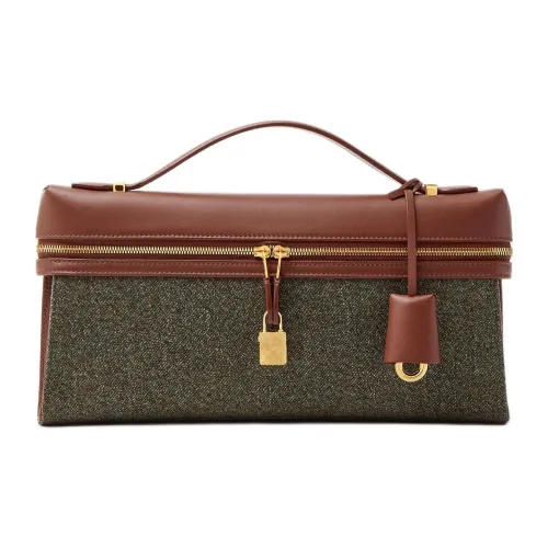 Loro Piana Extra Кашемир Сумка Женские COUNTRY Шалфейно-зеленый и Burnt Коричневый