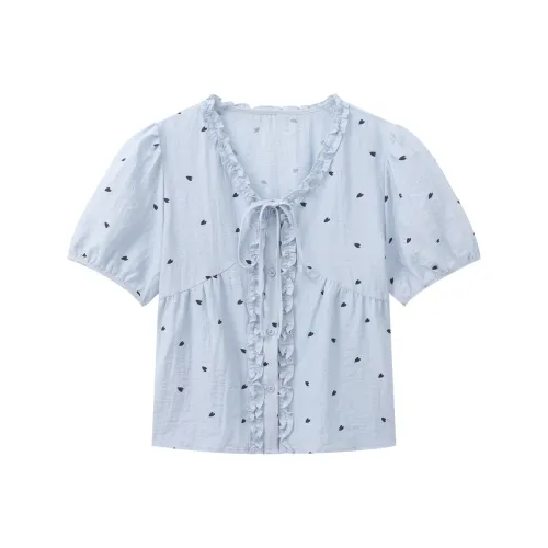 Another alley Светло-синие Женские Рубашки