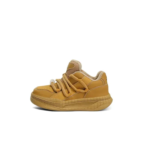 JEEP Противоскользящий Анти-KICK Амортизация Устойчивый к износу Термический MID Топ Беговые кроссовки Земляной желтый Детский