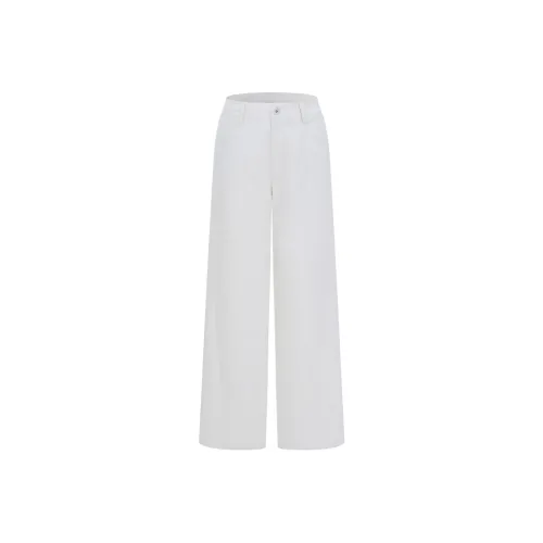 HEYABC Белый Slacks Женские Повседневные брюки