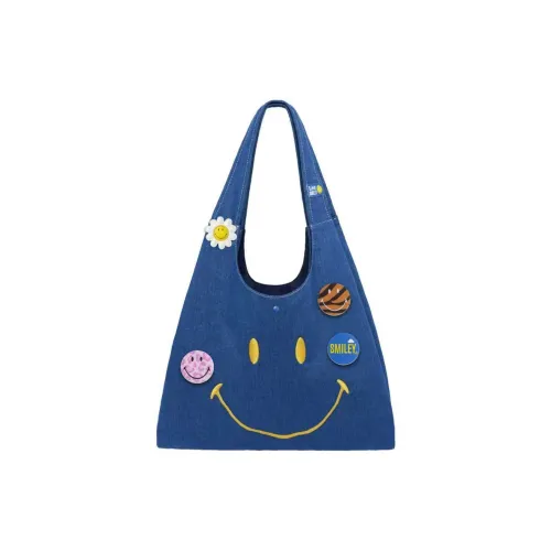 Lee Smiley® Коллаборация Ткань Одно плечо Сумка Регулярная Унисекс Джинсовый синий
