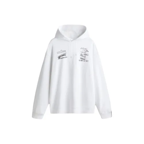 H M x ROKH Коллаборация Толстовка Мужской Белый Степлер