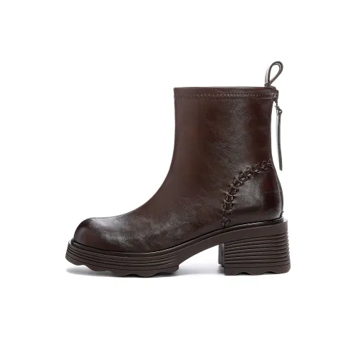 JOSINY Винтаж Британский стиль Модный Индивидуальный Модный Тонкий Ботинки Универсальный Ботильоны Высота каблука 5,5 см Женские