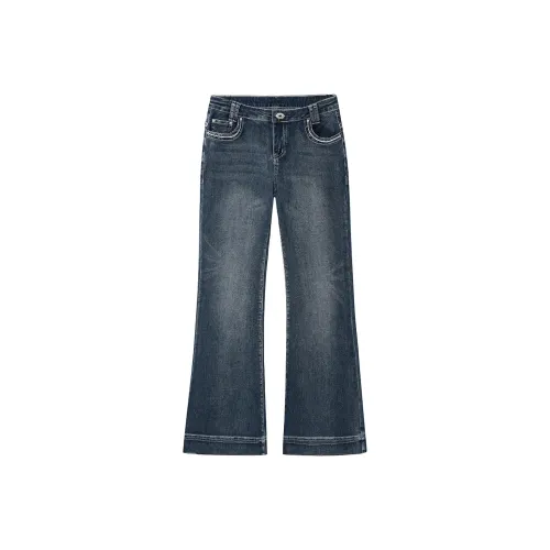 SNOOPY Темно-синие женские джинсы