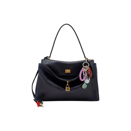 Balenciaga Rodeo Кожа Сумка Средний Женский Морской Синий