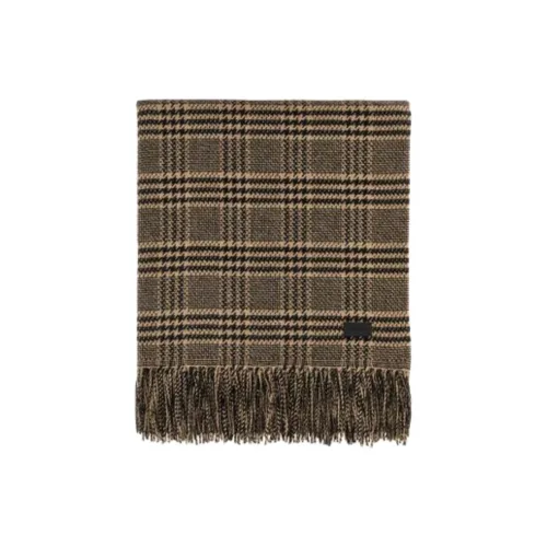 SAINT LAURENT Шелк Вязаные Шарфы Женские Фотиния Серый