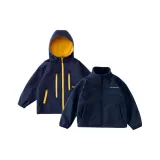 Темно-синий синий пальто с вкладышем для сумки