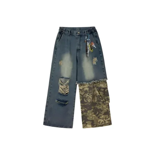 KAIZZGAO Синий Мужской Джинсы