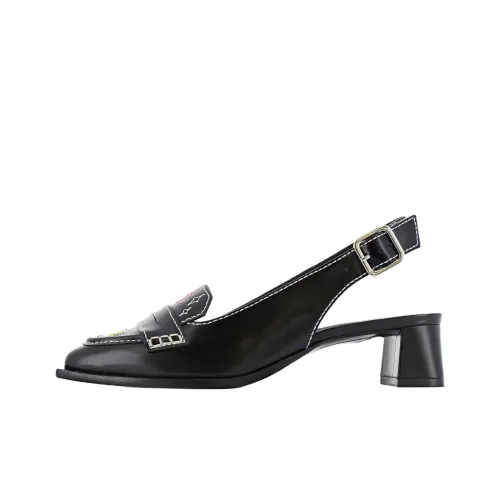 SOPHIA WEBSTER SHELBY Грубый каблук Высокие каблуки 4CM Женские Черный