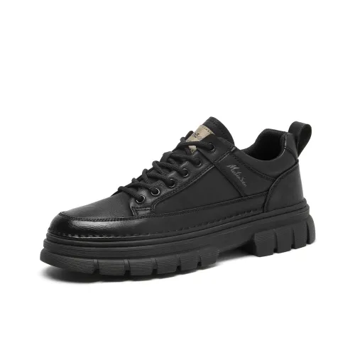 Mulinsen Рабочие ботинки с увеличением высоты устойчивые к истиранию легкие низкий топ повседневная обувь мужская