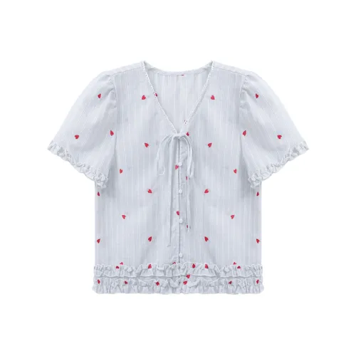 Another alley Синие и белые полоски Женская рубашка