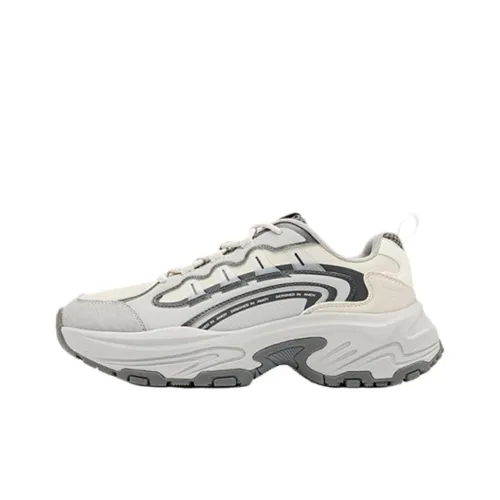 QIAODAN Водонепроницаемый и Легкий Низкий Топ Кроссовки с Толстой Подошвой Женские Серый Белый