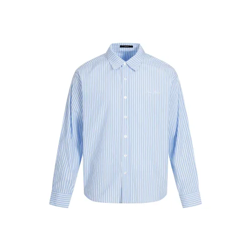 FDYZ Синие Белые Полосатые Рубашки Унисекс