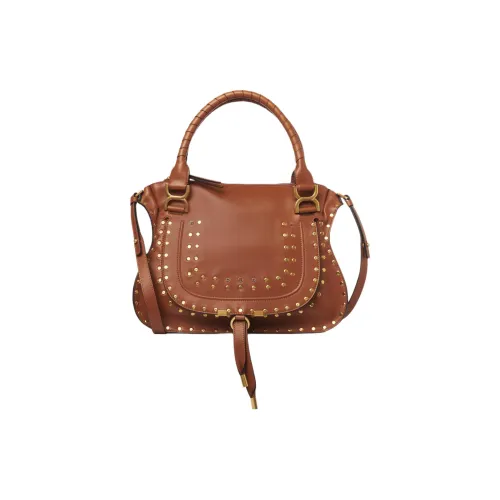 Chloe Marcie Smooth Calfskin Crossbody Bag Medium Women's Brown