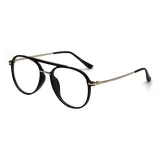 Черная рамка с золотым храмом [0 степень смола, защита от синего света, линзы]