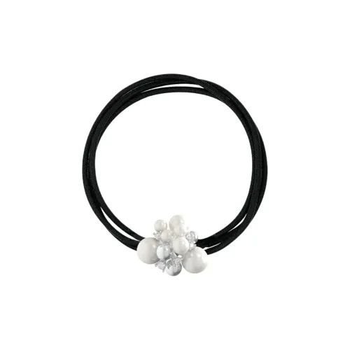 SUN HUNTER Белый покрытие из белого золота медь + искусственный жемчуг + циркон + резиновая ткань лента резинка для волос женский