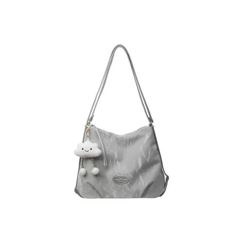 DIFFERENT FACES ПУ (полиуретан) Сумка через плечо Женская Серебряная