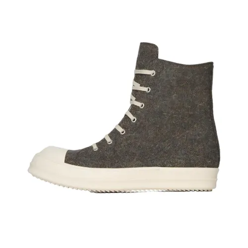 Rick Owens RO Высокие Кроссовки для скейтбординга Мужские Серый Коричневый