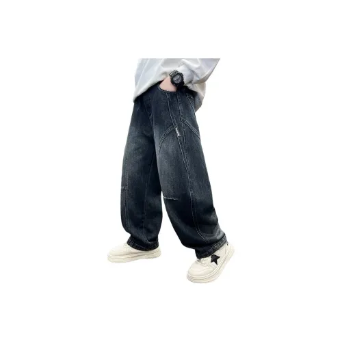 ЮЙЧЖАОЛИНЬ Синий Серый MF9225 Школьный возраст Джинсы