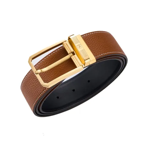 AUTOMOBILI LAMBORGHINI Ремни из коровьей кожи Мужской 3,7 см