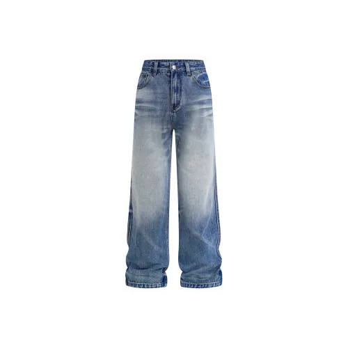 JFU Синий Мужские Джинсы