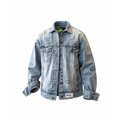 WKOOG Синий Унисекс Джинсовые куртки