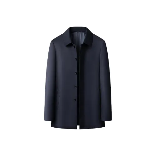 Vintage Cars Темно-синий Унисекс Пальто