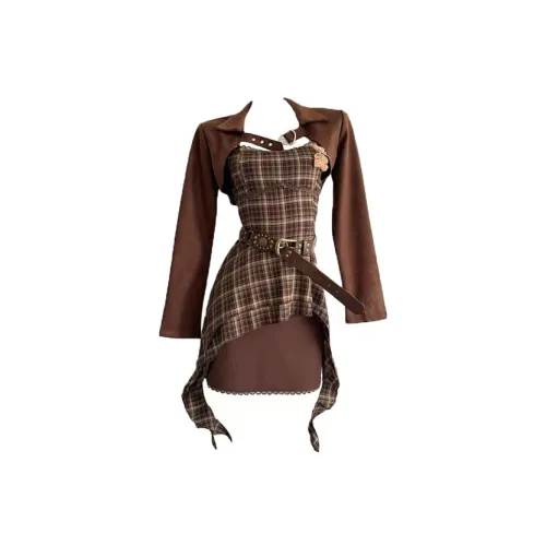 COVT Пальто+Платье Женские Комплекты с Юбкой