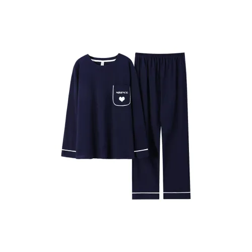 FENTENGCARE Темно-синий Синий Мужской Пижамный Комплект