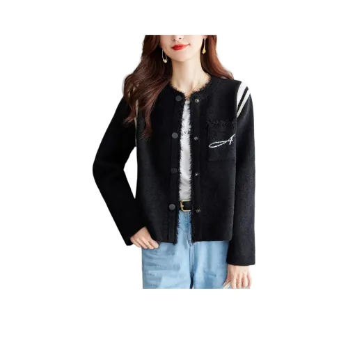 YPUT Черное Женское Короткое Пальто