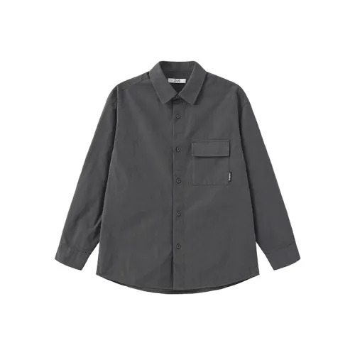 ZUO Серые Мужские Рубашки