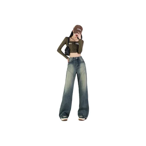 JOPPTI Винтажные синие женские джинсы