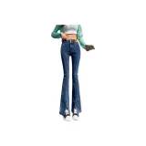 Винтажные синие брюки до щиколотки