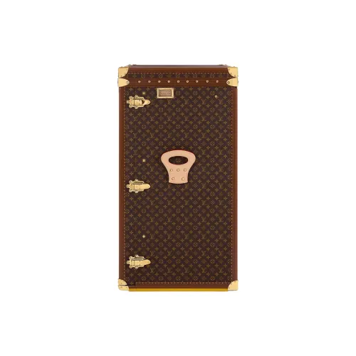 LOUIS VUITTON Grace Coddington Коллаборация Catogram Kitten Покрытый холст Твердый Case Хранение Коробка Унисекс Коричневый Бежевый