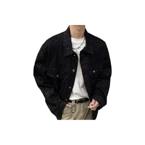 LINGSHI Черный Унисекс Джинсовые куртки