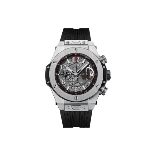 HUBLOT Big Bang Автоматический Механический Часы Мужские 45 мм Черепный Циферблат Титановые Оправа Часы Резиновый Ремешок