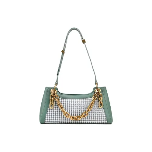 DEERE JACK Коровья кожа Одно плечо Сумка Средний Женские Гусиная лапка Зеленый