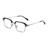 Черно-серебро [0 Степень Смола Защита от синего света Линзы]